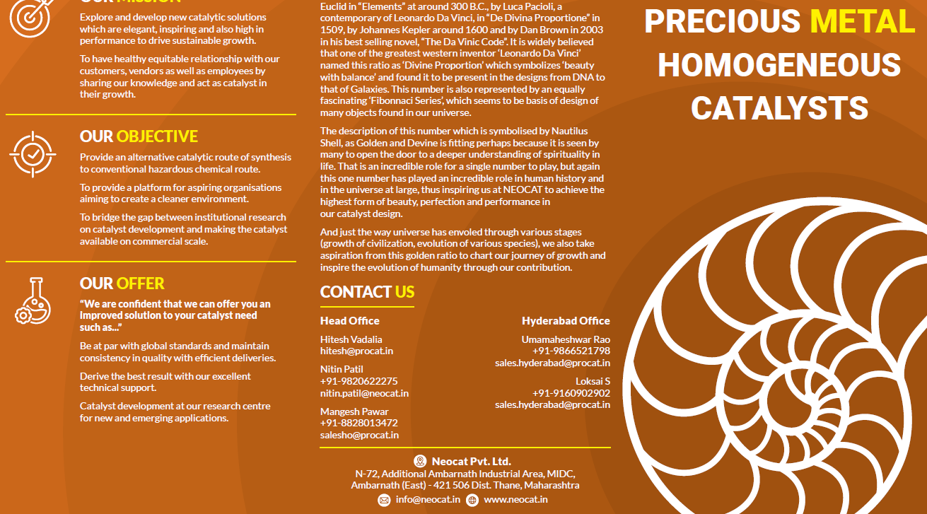 PMC Homogeneous Catalysts Neocat
